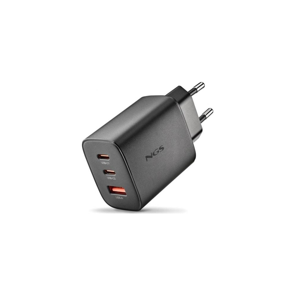 Cargador de Pared GaN NGS Era 65W/ 2xUSB Tipo-C/ 1xUSB/ 65W | Cargadores +60W