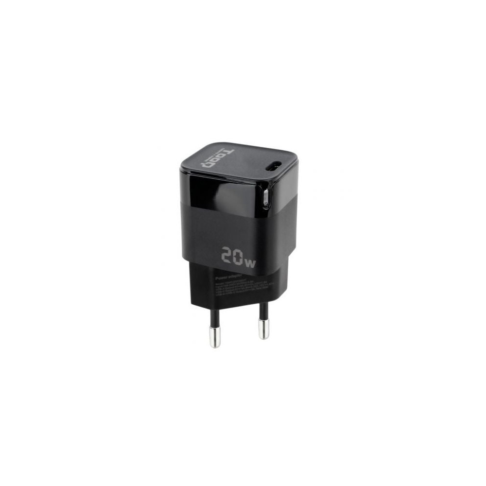 Cargador de Pared TooQ TQWC-PD20/ 1xUSB Tipo-C/ 20W | Cargadores hasta 45W