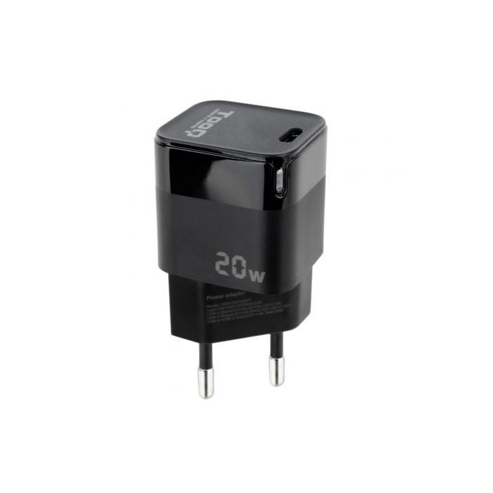 Cargador de Pared TooQ TQWC-PD20/ 1xUSB Tipo-C/ 20W | Cargadores hasta 45W