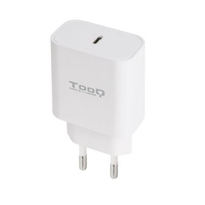 Cargador de Pared TooQ TQWC-PDUSBC20W/ 1xUSB Tipo-C/ 20W | Cargadores hasta 45W