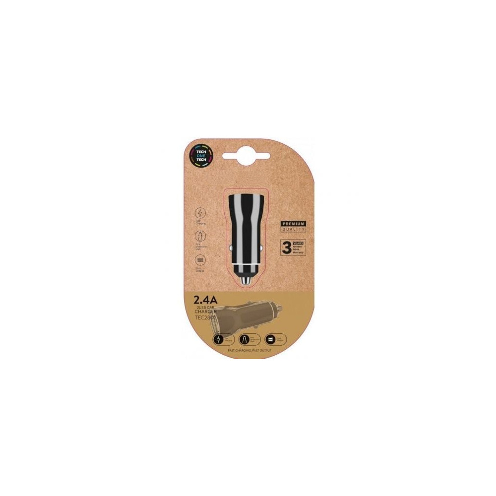 Cargador de Coche Tech One Tech TEC2802/ 2xUSB/ 12W | Cargadores hasta 45W