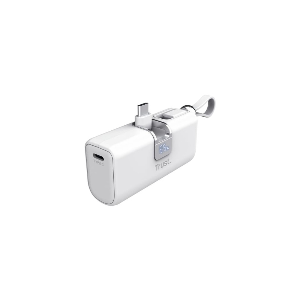 Powerbank 5000mAh Trust Pacto 26105/ 18W/ Blanca | Powerbanks