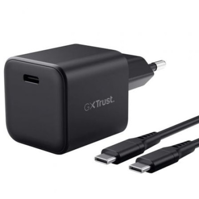 Cargador de Pared GaN Trust Gaming GXT 1258 Switch 2/ 1xUSB Tipo-C/ Incluye Cable USB Tipo-C/ 65W | Cargadores +60W