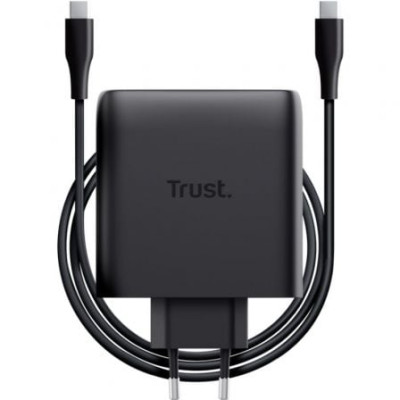 Cargador de Pared GaN Trust Maxo 100W/ 2xUSB Tipo-C/Incluye Cable USB Tipo-C/ 100W | Cargadores +60W