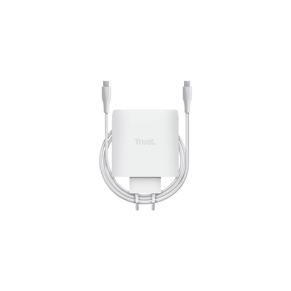 Cargador de Pared GaN Trust Maxo 100W/ 2xUSB Tipo-C/ Incluye Cable USB Tipo-C/ 100W | Cargadores +60W