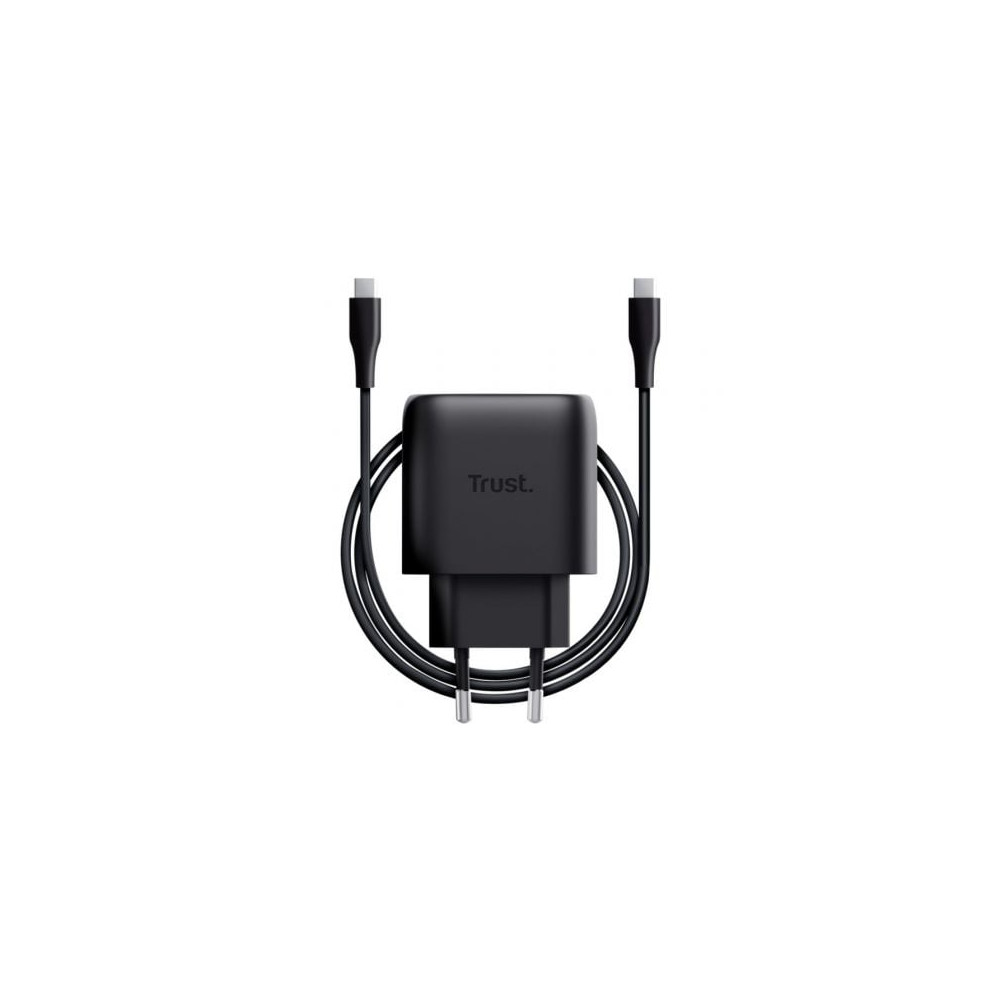 Cargador de Pared GaN Trust Maxo 45W Compatible con Samsung/ 1xUSB Tipo-C/ Incluye Cable USB Tipo-C/ 45W | Cargadores 45-60W