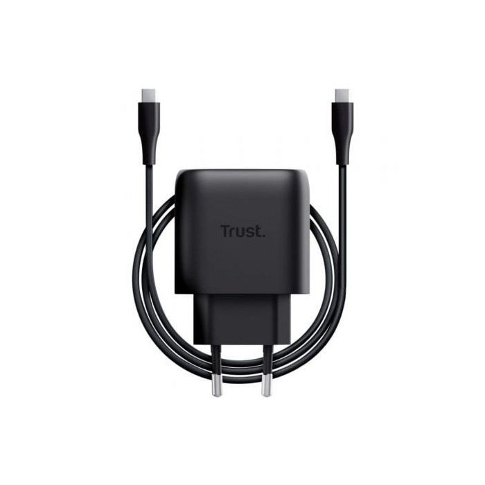 Cargador de Pared GaN Trust Maxo 45W Compatible con Samsung/ 1xUSB Tipo-C/ Incluye Cable USB Tipo-C/ 45W | Cargadores 45-60W