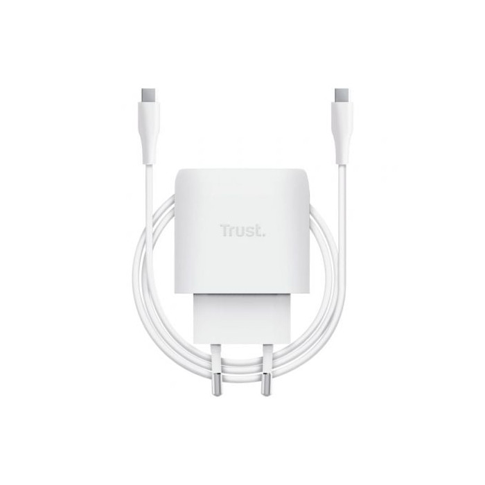 Cargador de Pared GaN Trust Maxo 45W/ 1xUSB Tipo-C/ Incluye Cable USB Tipo-C/ 45W | Cargadores 45-60W