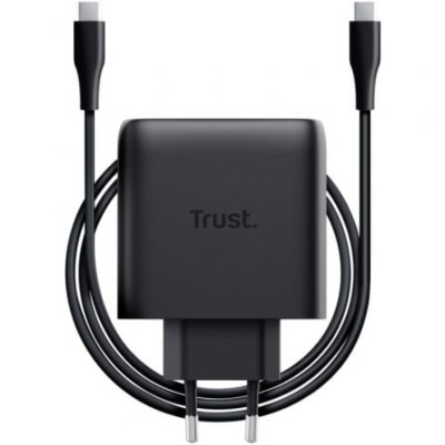 Cargador de Pared GaN Trust Maxo 65W/ 1xUSB Tipo-C/ Incluye Cable USB Tipo-C/ 65W | Cargadores +60W