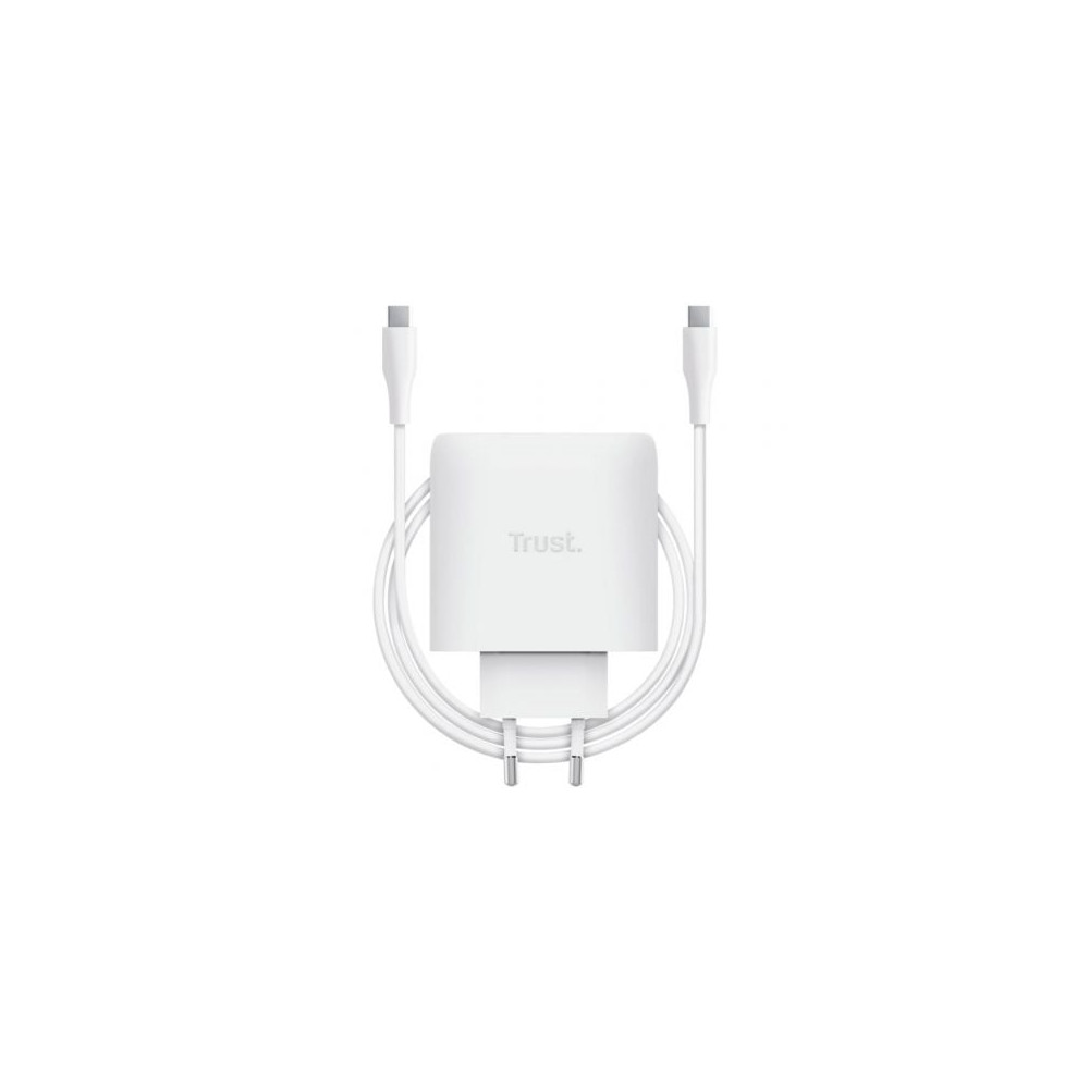 Cargador de Pared GaN Trust Maxo 65W/ 1xUSB Tipo-C/ Incluye Cable USB Tipo-C/ 65W | Cargadores +60W