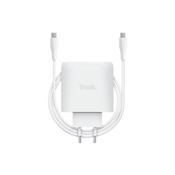 Cargador de Pared GaN Trust Maxo 65W/ 1xUSB Tipo-C/ Incluye Cable USB Tipo-C/ 65W | Cargadores +60W
