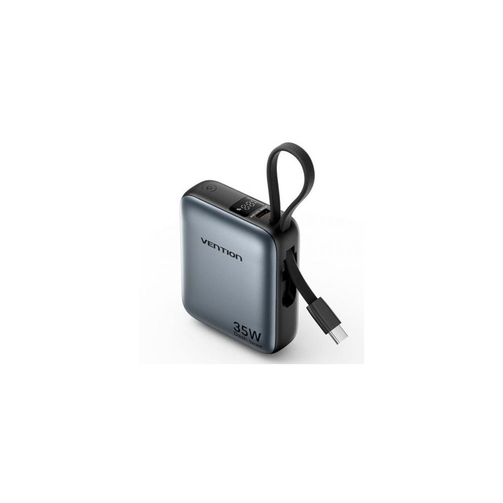 Powerbank 10000mAh Vention FHEH0/ 35W/ Gris/ Incluye Cable USB Tipo-C | Powerbanks