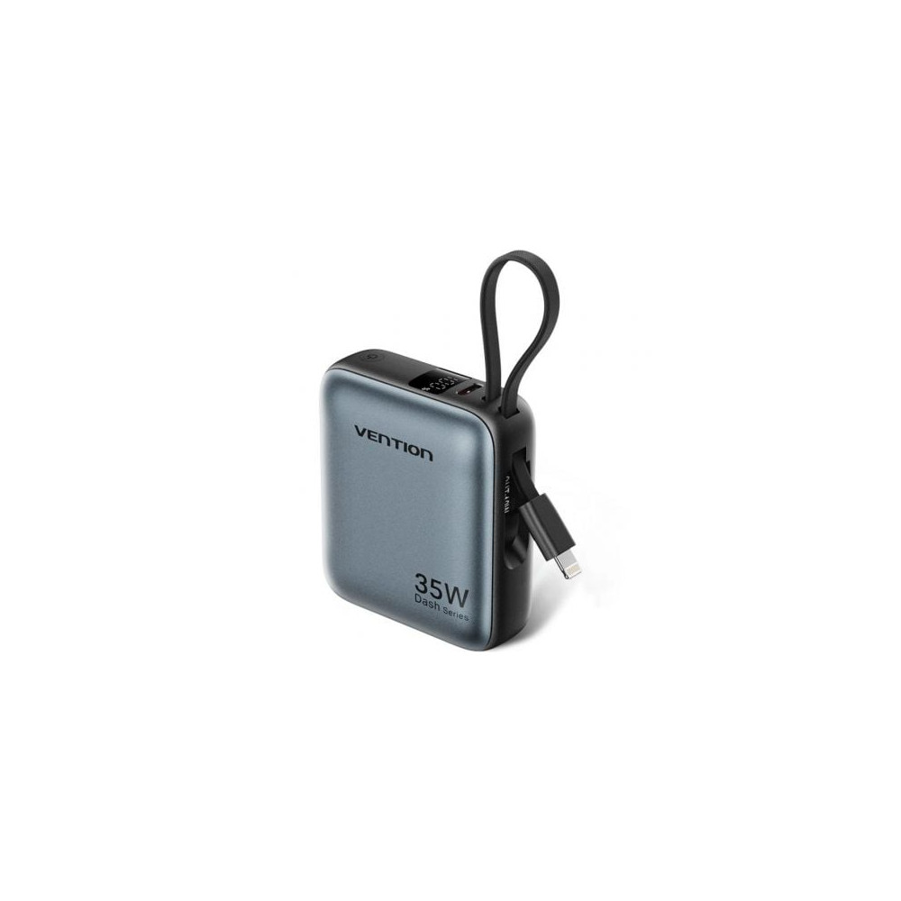Powerbank 10000mAh Vention FHFN0/ 35W/ Gris/ Incluye Cable USB TIpo-C y Lightning | Powerbanks