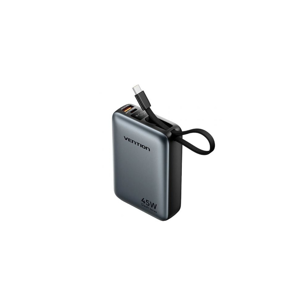 Powerbank 20000mAh Vention FHGH0/ 45W/ Gris/ Incluye Cable USB Tipo-C | Powerbanks