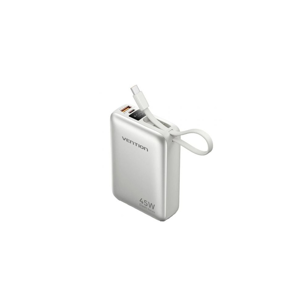 Powerbank 20000mAh Vention FHGN0/ 45W/ Beige/ Incluye Cable USB Tipo-C | Powerbanks