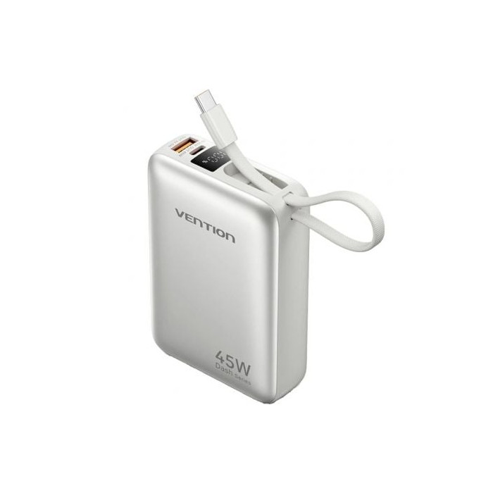 Powerbank 20000mAh Vention FHGN0/ 45W/ Beige/ Incluye Cable USB Tipo-C | Powerbanks