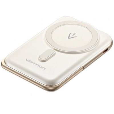 Powerbank 10000mAh Vention FHNW0/ 20W/ Wireless/ Blanca | Powerbanks