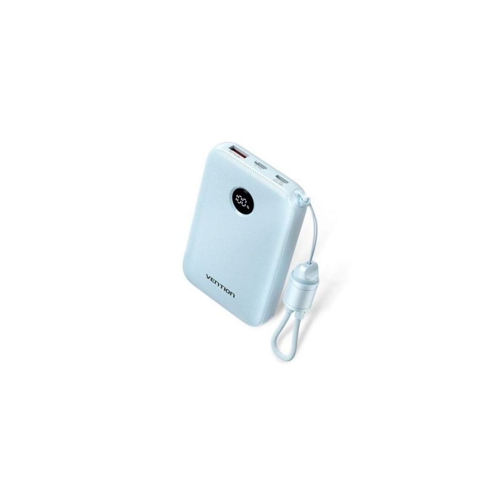 Powerbank 10000mAh Vention FKAL0-C/ 22.5W/ Azul/ Incluye Cable USB Tipo-C | Powerbanks