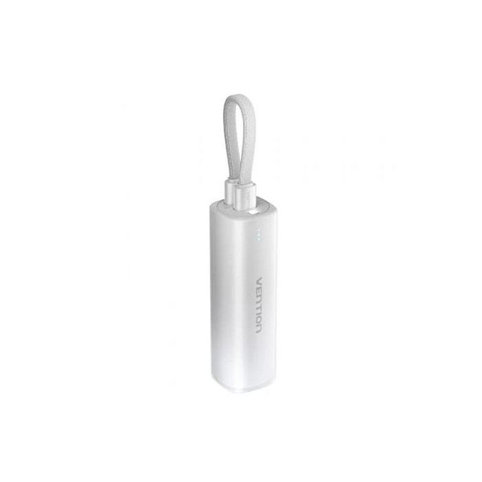 Powerbank 5000mAh Vention FHWM0/ 20W/ Gris/ Incluye Cable USB Tipo-C y Lightning | Powerbanks