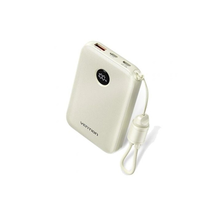 Powerbank 10000mAh Vention FKAN0-C/ 22.5W/ Gris/ Incluye Cable USB Tipo-C | Powerbanks