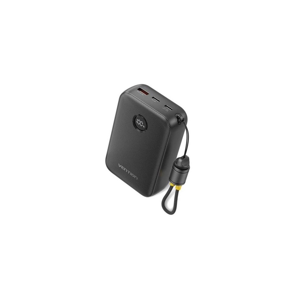 Powerbank 20000mAh Vention FKBB0-C/ 22.5W/ Negra/ Incluye Cable USB Tipo-C | Powerbanks