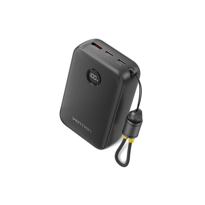 Powerbank 20000mAh Vention FKBB0-C/ 22.5W/ Negra/ Incluye Cable USB Tipo-C | Powerbanks