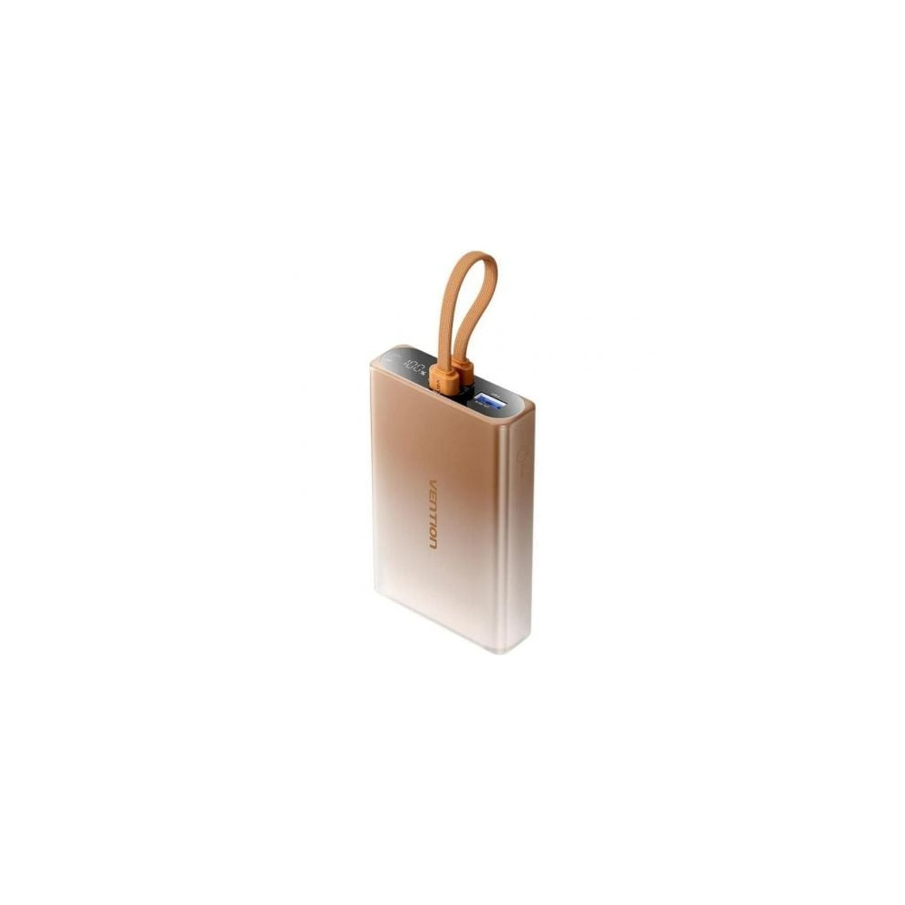 Powerbank 10000mAh Vention FHZJ0/ 22.5W/ Oro/ Incluye Cable USB Tipo-C y Lightning | Powerbanks