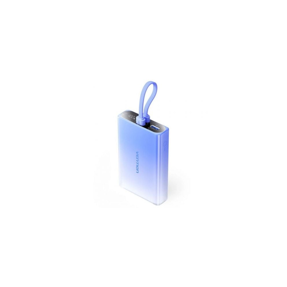 Powerbank 10000mAh Vention FHZL0/ 22.5W/ Azul/ Incluye Cable USB Tipo-C y Lightning | Powerbanks