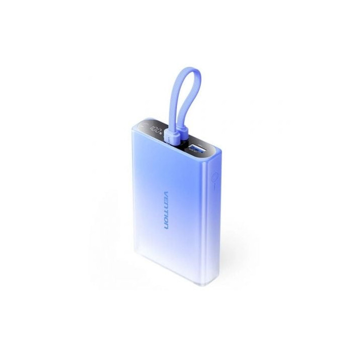 Powerbank 10000mAh Vention FHZL0/ 22.5W/ Azul/ Incluye Cable USB Tipo-C y Lightning | Powerbanks