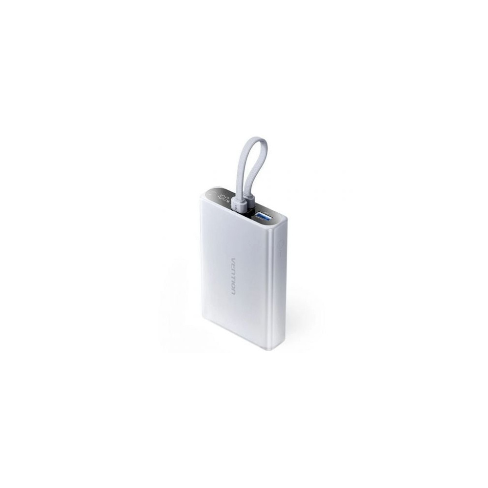 Powerbank 10000mAh Vention FHZM0/ 22.5W/ Gris/ Incluye Cable USB Tipo-C y Lightning | Powerbanks