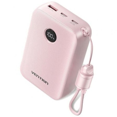 Powerbank 20000mAh Vention FKBP0-C/ 22.5W/ Rosa/ Incluye Cable USB Tipo-C | Powerbanks