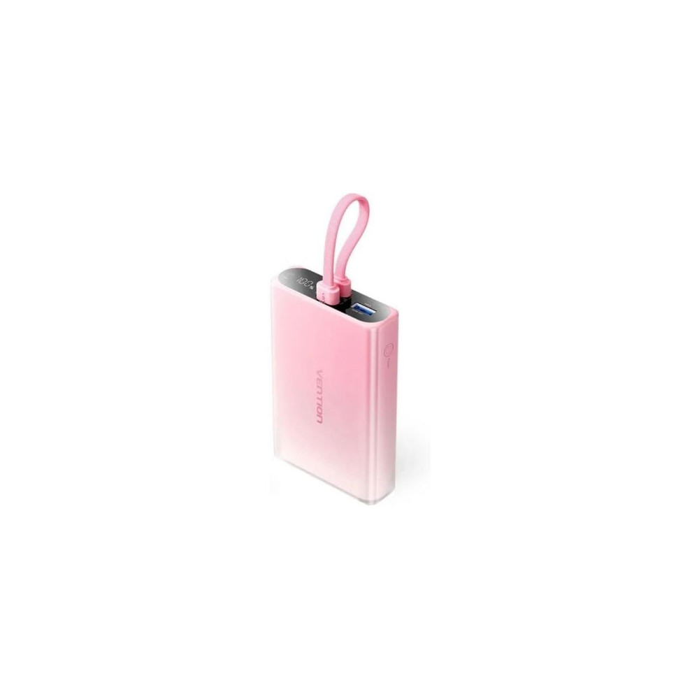 Powerbank 10000mAh Vention FHZP0/ 22.5W/ Rosa/ Incluye Cable USB Tipo-C y Lightning | Powerbanks