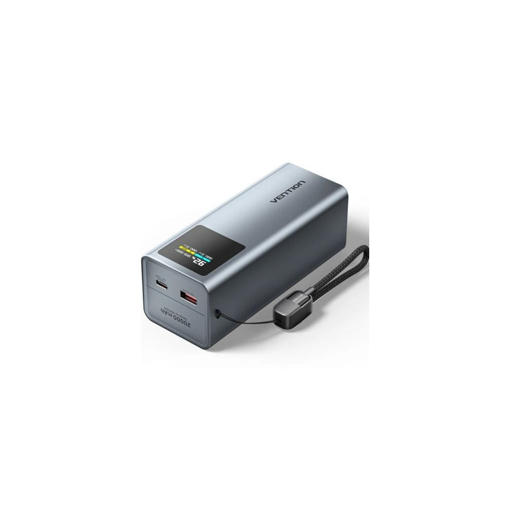 Powerbank 20000mAh Vention FKCH0/ 100W/ Gris/ Incluye Cable USB Tipo-C | Powerbanks