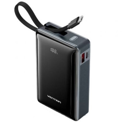 Powerbank 20000mAh Vention FKDM0/ 65W/ Gris/ Incluye Cable USB Tipo-C | Powerbanks