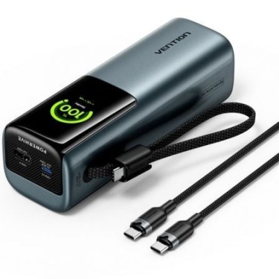Powerbank 20000mAh Vention FKFH0/ 165W/ Gris/ Incluye Cable USB Tipo-C | Powerbanks