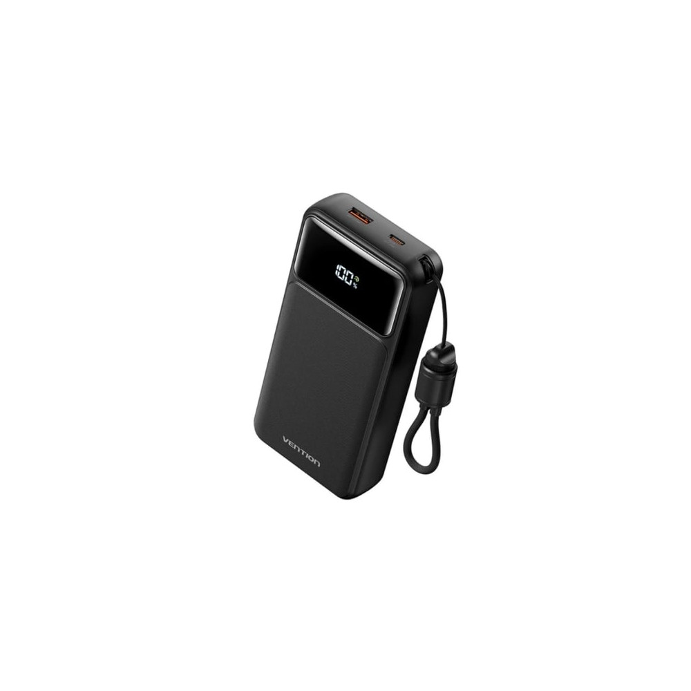 Powerbank 20000mAh Vention XGYB0-40-TY/ 22.5W/ Negra/ Incluye Cable USB Tipo-C | Powerbanks