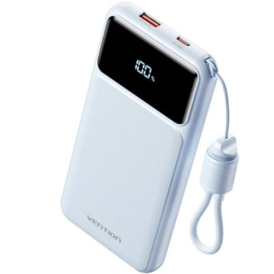 Powerbank 10000mAh Vention XGYL0-39-TY/ 22.5W/ Azul/ Incluye Cable USB Tipo-C | Powerbanks