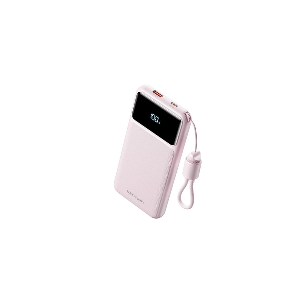 Powerbank 10000mAh Vention XGYP0-39-TY/ 22.5W/ Rosa/ Incluye Cable USB Tipo-C | Powerbanks