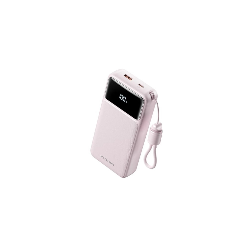 Powerbank 20000mAh Vention XGYP0-40-TY/ 22.5W/ Rosa/ Incluye Cable USB Tipo-C | Powerbanks