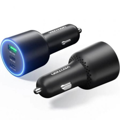 Cargador de Coche Vention FFPB0/ 2xUSB-Tipo C/ 1xUSB/ 165W | Cargadores +60W