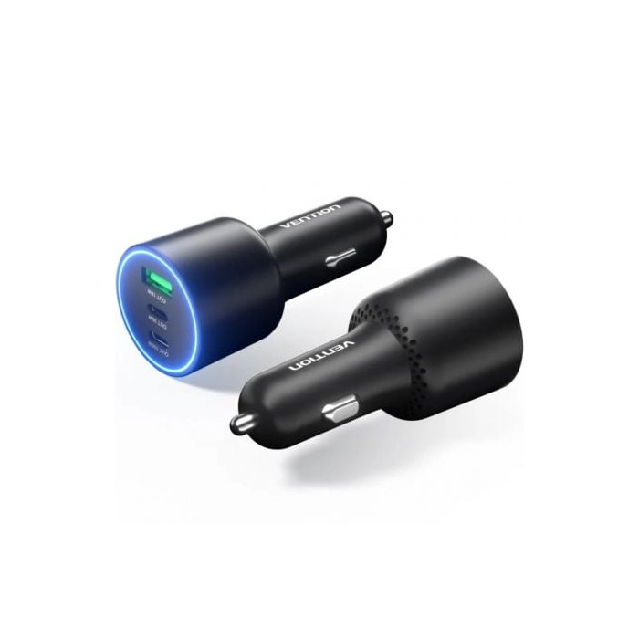 Cargador de Coche Vention FFPB0/ 2xUSB-Tipo C/ 1xUSB/ 165W | Cargadores +60W