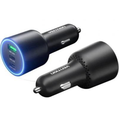Cargador de Coche Vention FFQB0/ 2xUSB-Tipo C/ 1xUSB/ 100W | Cargadores +60W