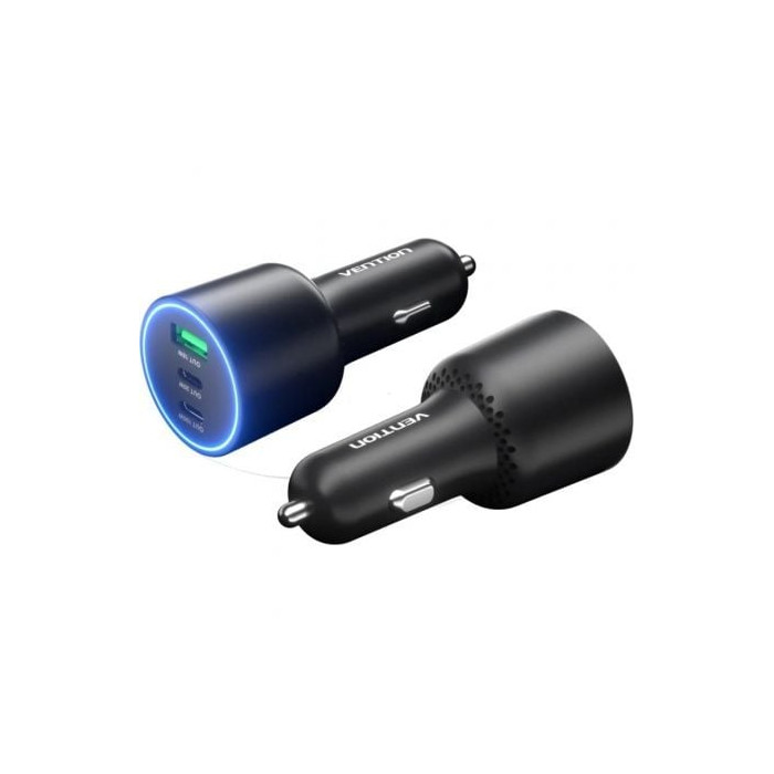Cargador de Coche Vention FFQB0/ 2xUSB-Tipo C/ 1xUSB/ 100W | Cargadores +60W