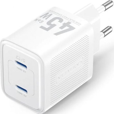 Cargador de Pared GaN Vention FEFW0-EU/ 2xUSB Tipo-C/ 45W | Cargadores 45-60W