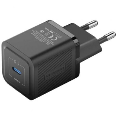 Cargador de Pared GaN Vention FEPB0-EU/ 1xUSB Tipo-C/ 20W | Cargadores hasta 45W