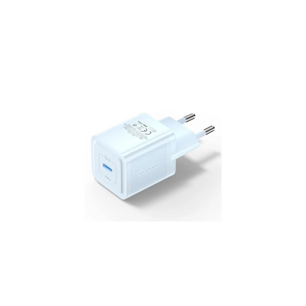 Cargador de Pared GaN Vention FEPL0-EU/ 1xUSB Tipo-C/ 20W | Cargadores hasta 45W