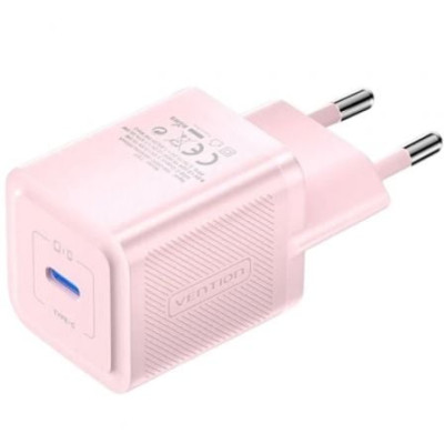 Cargador de Pared GaN Vention FEPP0-EU/ 1xUSB Tipo-C/ 20W | Cargadores hasta 45W