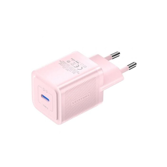 Cargador de Pared GaN Vention FEPP0-EU/ 1xUSB Tipo-C/ 20W | Cargadores hasta 45W