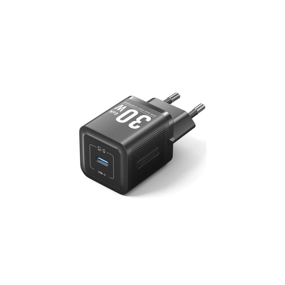Cargador de Pared GaN Vention FEZB0-EU/ 1xUSB Tipo-C/ 30W | Cargadores hasta 45W
