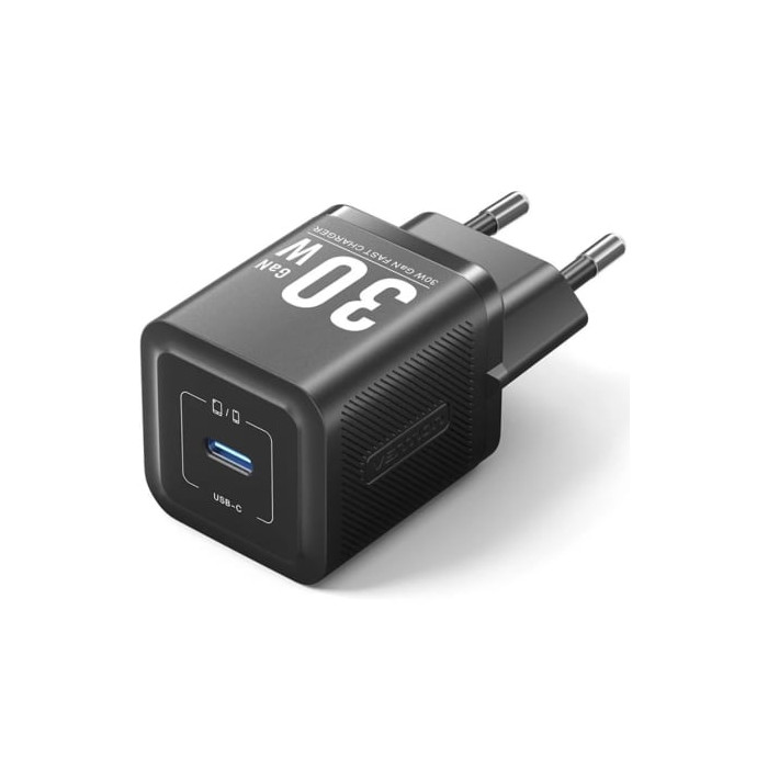 Cargador de Pared GaN Vention FEZB0-EU/ 1xUSB Tipo-C/ 30W | Cargadores hasta 45W